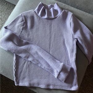 Aerie Light Purple Waffle Knit Top